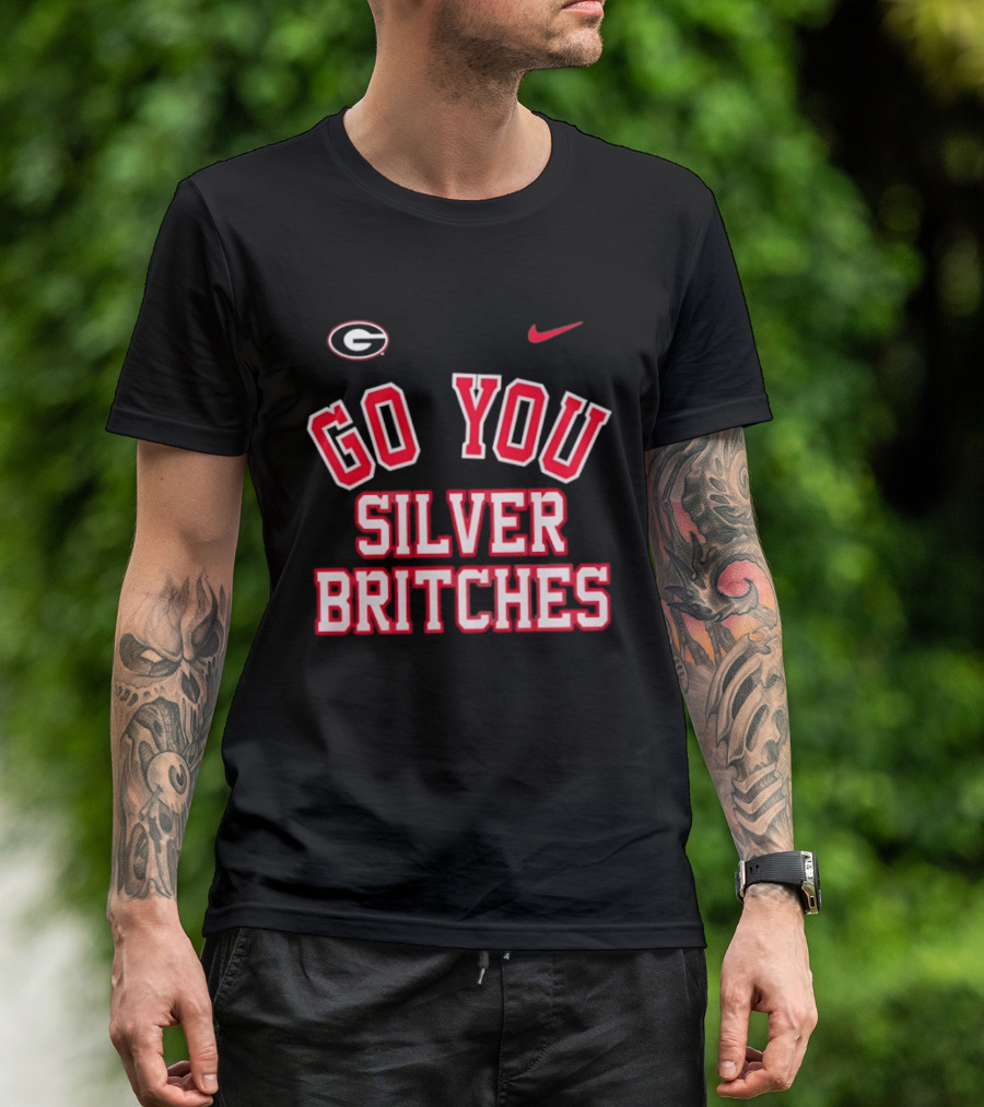 Georgia Bulldogs Go You Silver Britches Nike Iconic Team Pride T-Shirt