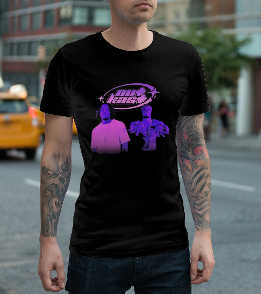 Outkast Big Boi André 3000 Purple Style Iconic Duo T-Shirt
