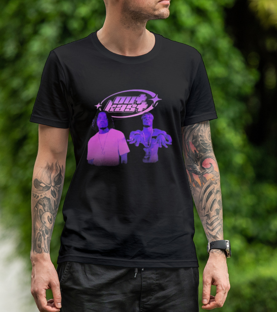 Outkast Big Boi André 3000 Purple Style Iconic Duo T-Shirt