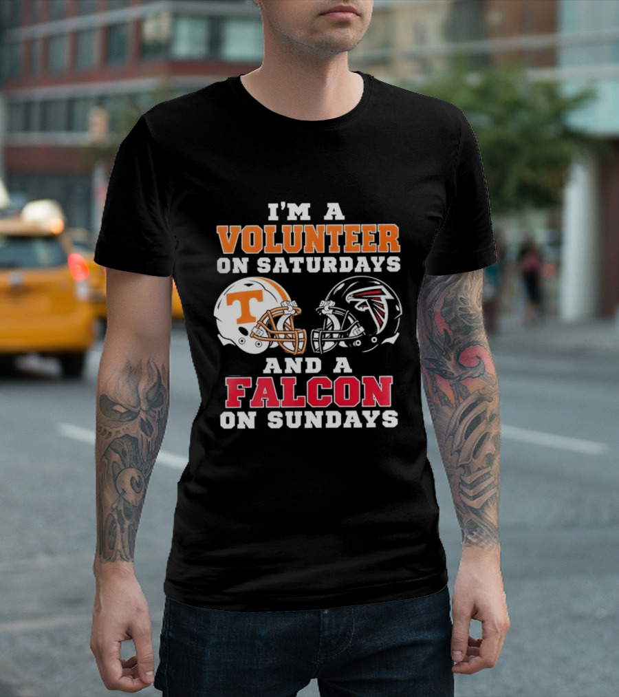 I'm A Volunteer On Saturdays Tennessee Fan Falcons Supporter On Sundays T-Shirt