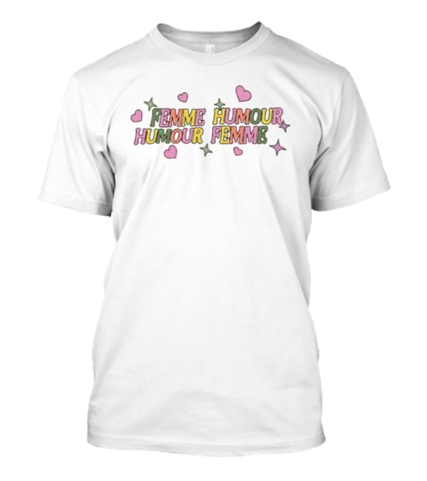 Femme Humour Humour Femme Pink Hearts And Stars T-Shirt