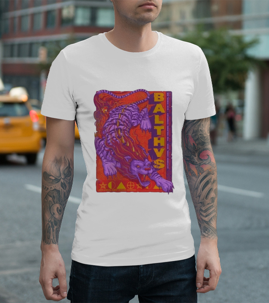 Original Balthvs San Diego Oct 2026 Featuring Richard Houghten Vibrant Lion T-Shirt