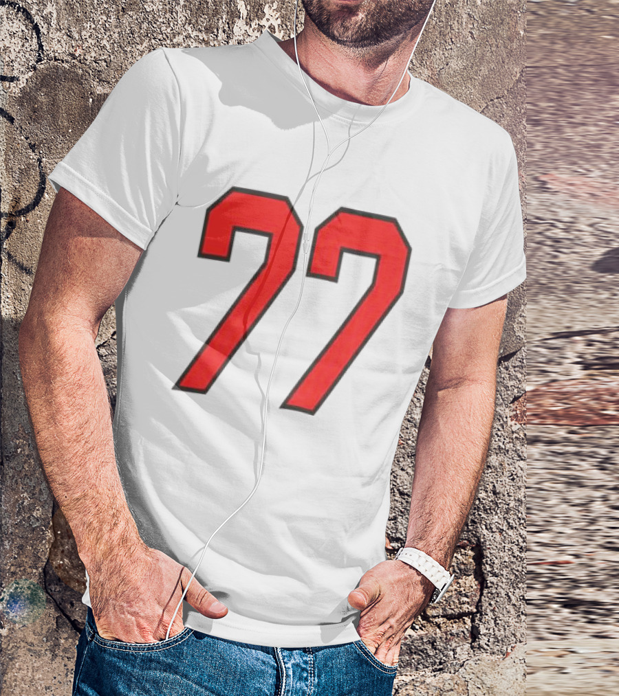 Sombr Tour Store 77 Red Ringer Classic Block Number T-Shirt