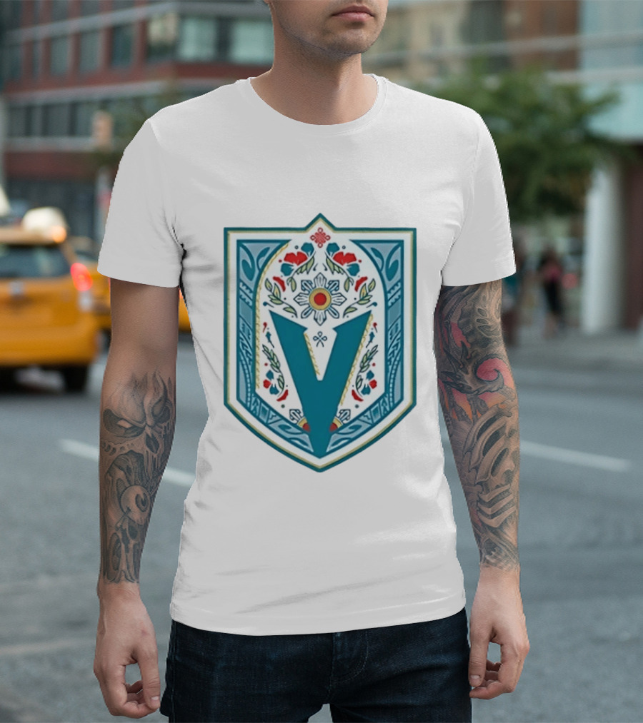 Vegas Golden Knights Floral Crest OneRealm V T-Shirt