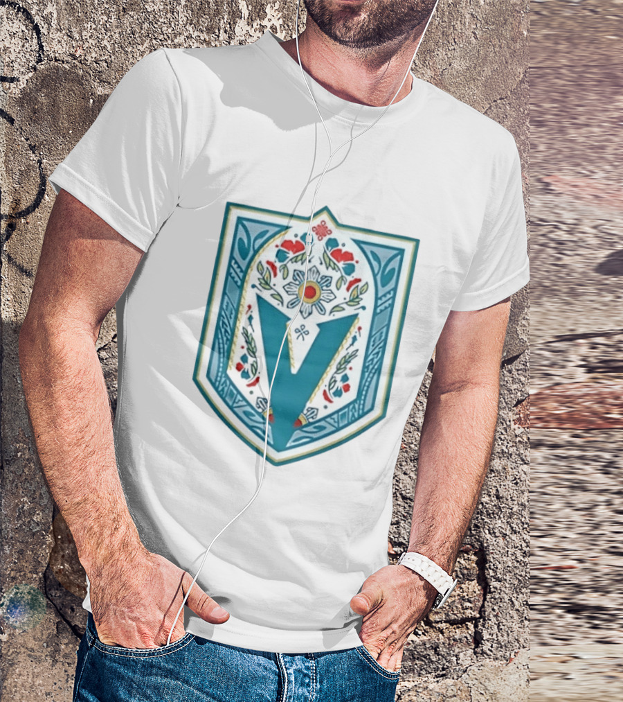 Vegas Golden Knights Floral Crest OneRealm V T-Shirt