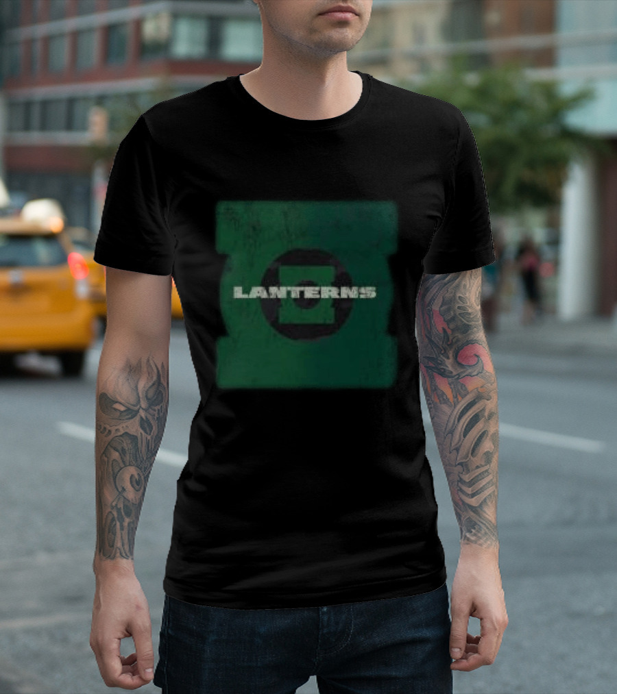Dc Shop Lanterns Black Camo Green T-Shirt