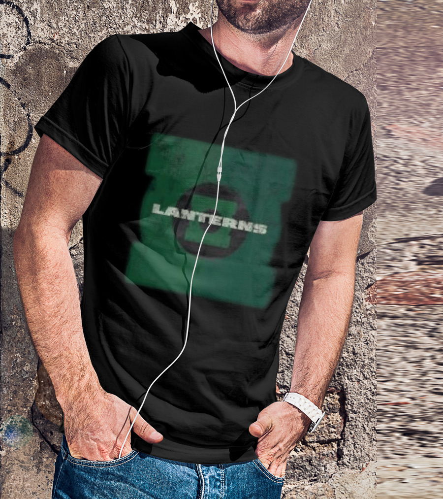 Dc Shop Lanterns Black Camo Green T-Shirt