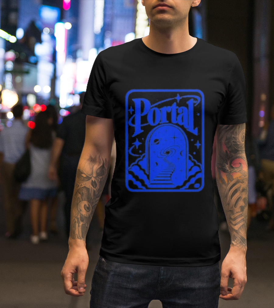 Synaptrix Labs Limited Edition Portal Cosmic Stairway Stars And Planets T-Shirt