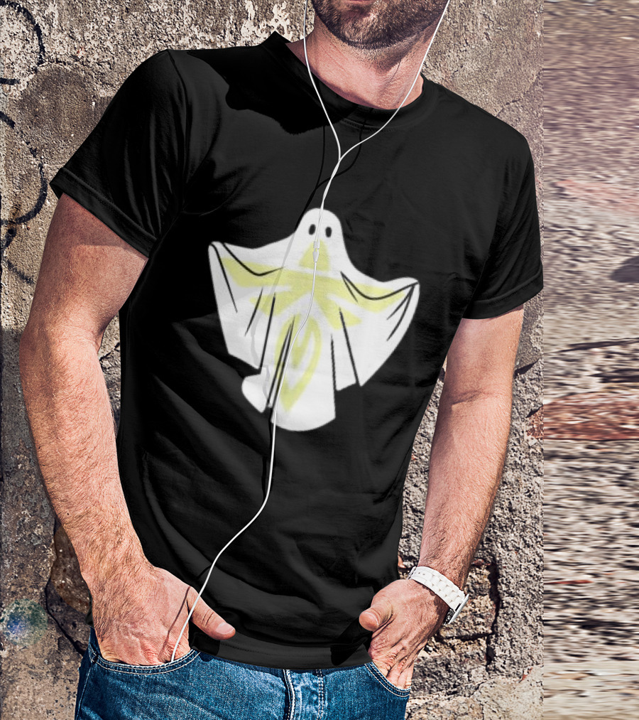 Firefly Store White Blue Ghost Halloween Space T-Shirt