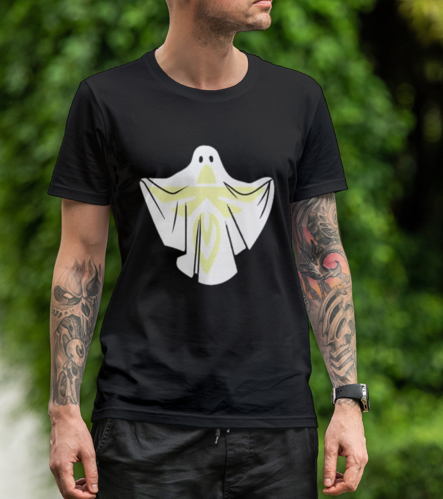 Firefly Store White Blue Ghost Halloween Space T-Shirt