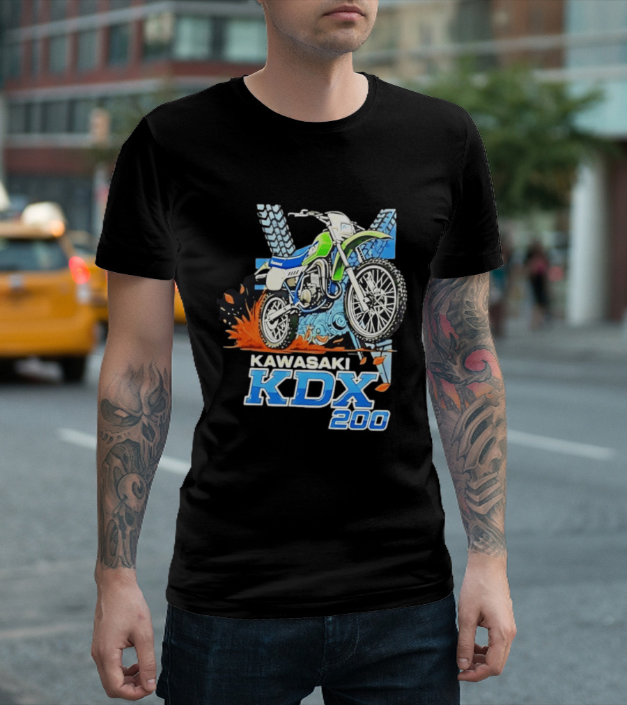 Kawasaki KDX 200 Dirt Bike Adventure Off Road T-Shirt