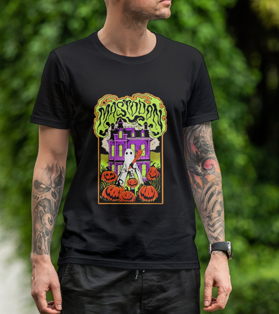 Mastodon Haunted Mansion Pumpkin Patch Halloween 2026 T-Shirt