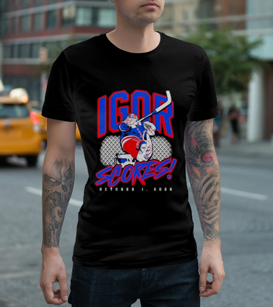 Igor Scores October 1 2026 Hockey Goalie Celebration T-Shirt
