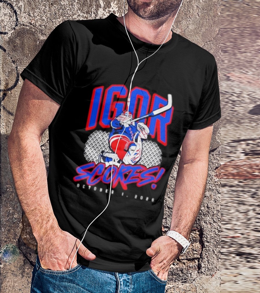 Igor Scores October 1 2026 Hockey Goalie Celebration T-Shirt