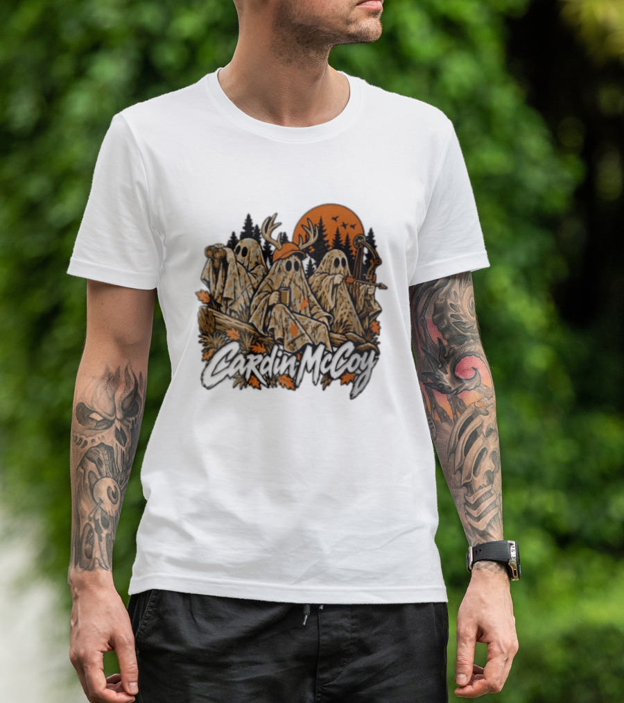 Cardin McCoy Three Ghosts Camouflage Hunting Forest Scene T-Shirt