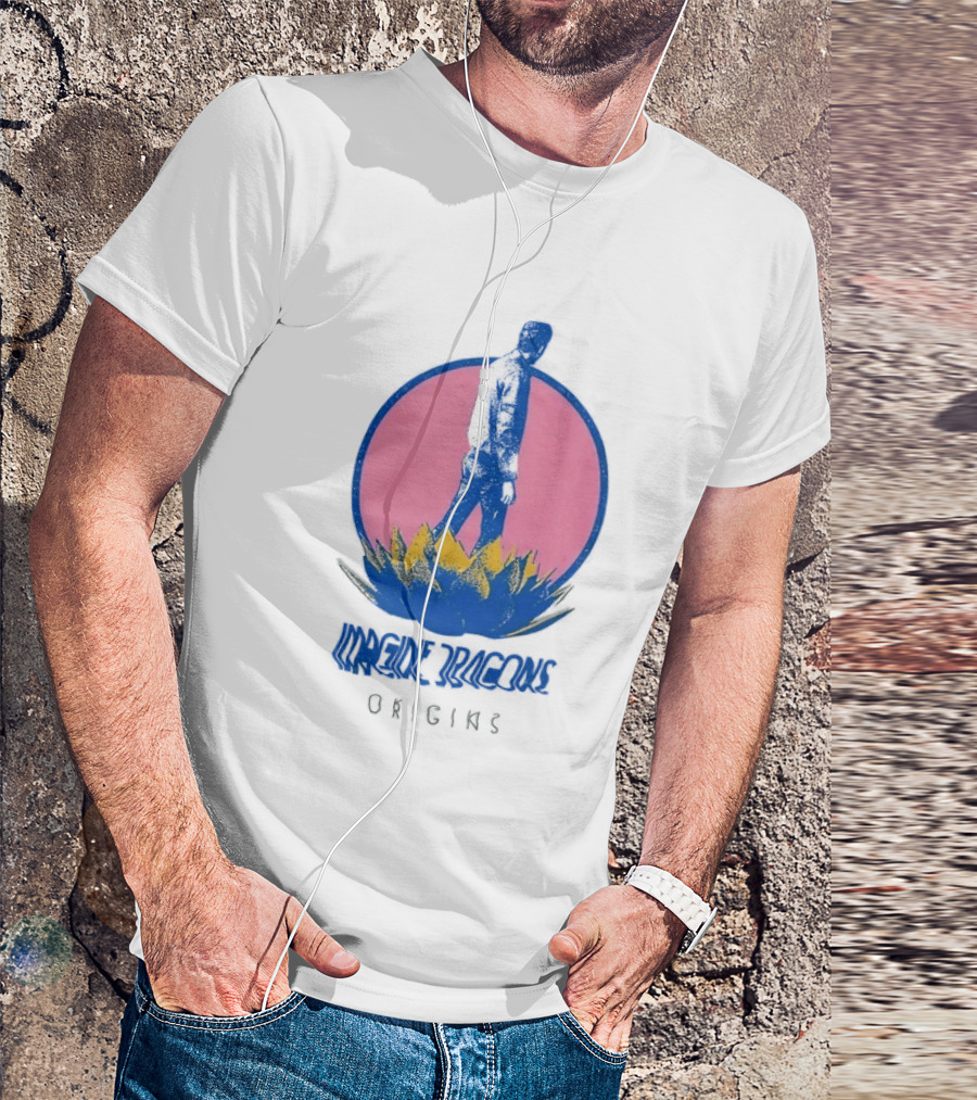 Imagine Dragons Origins Lotus Inverted Pink Circle T-Shirt