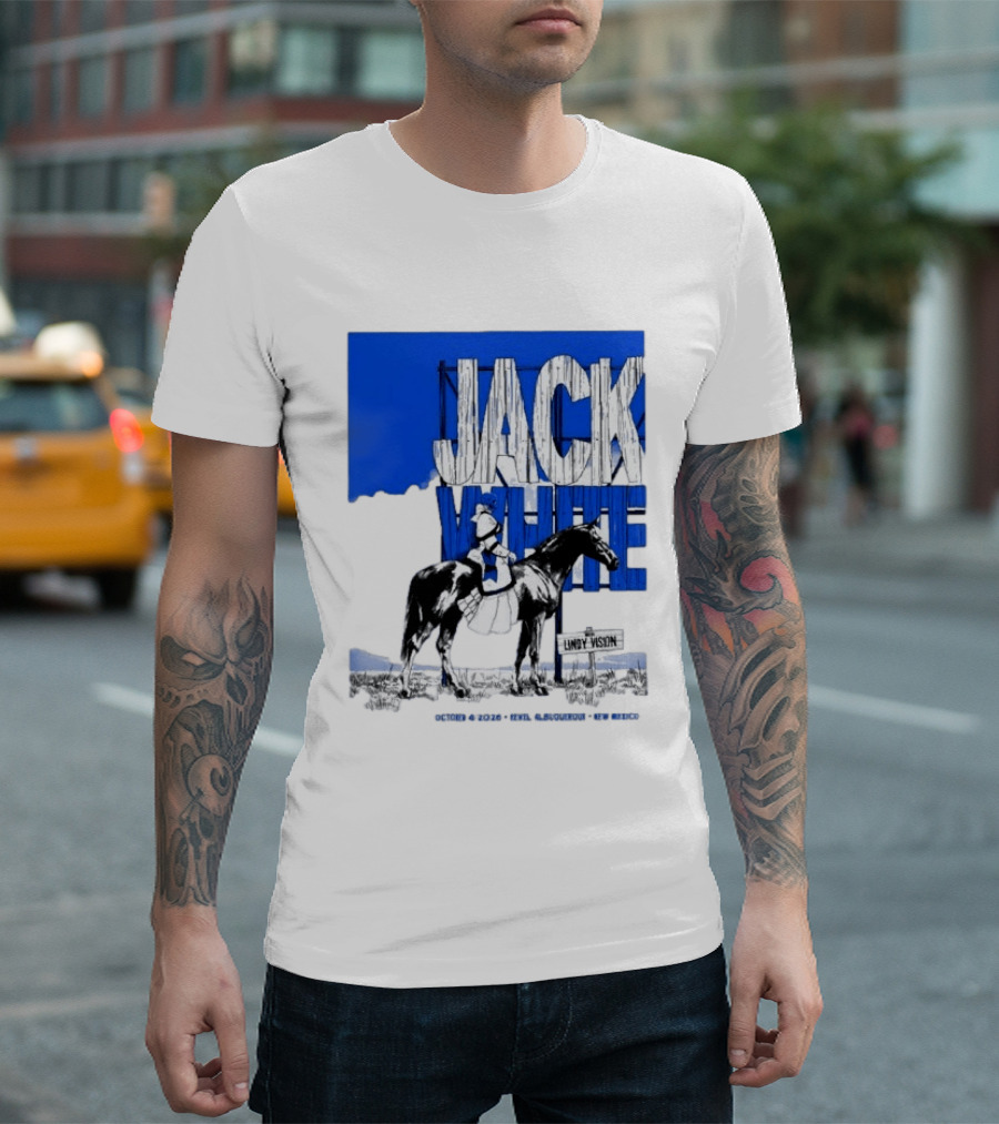 Jack White Live At Revel Entertainment Center Albuquerque October 4 2026 Lindy Vision T-Shirt
