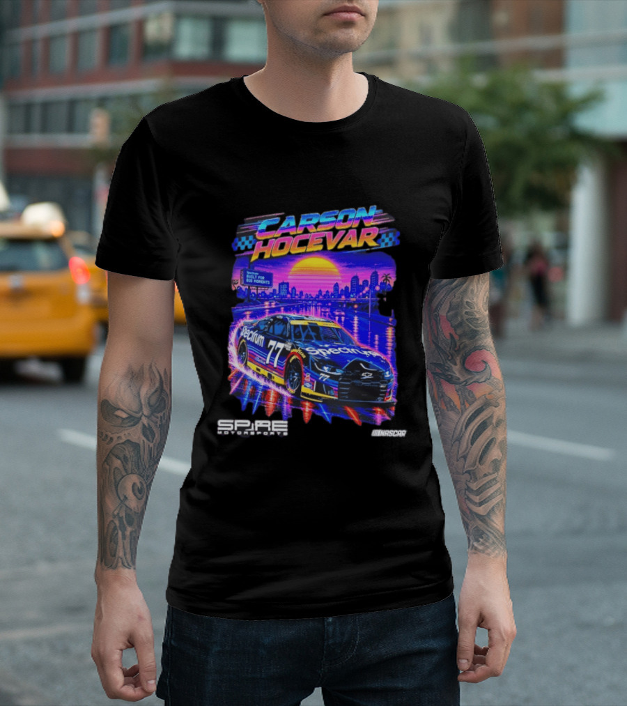 Carson Hocevar Spectrum Spire Motorsports No. 77 NASCAR Built For Big Moments T-Shirt