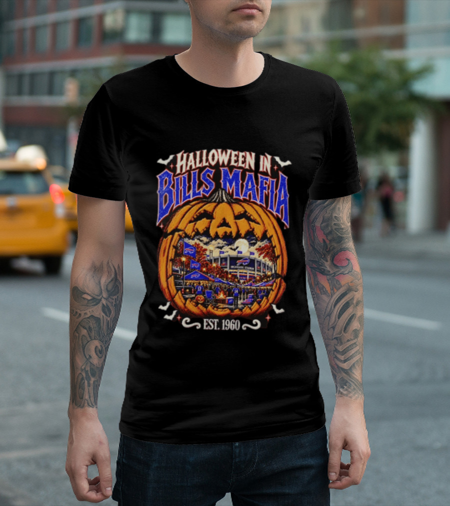 Halloween In Bills Mafia Buffalo Bills Highmark Stadium Est. 1960 T-Shirt