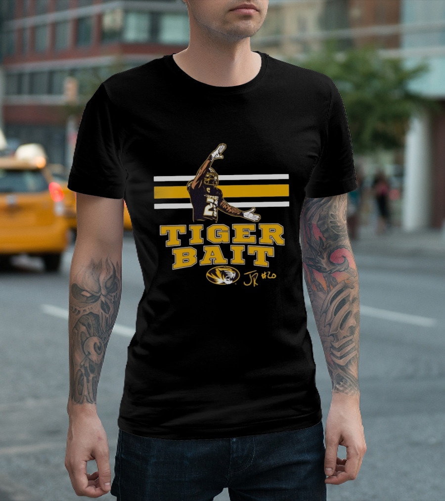 Missouri Tigers Football Tiger Bait JR #20 Jamal Roberts T-Shirt