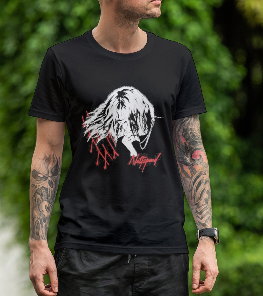 Nettspend Early Life Crisis Slash White And Red Sketch T-Shirt