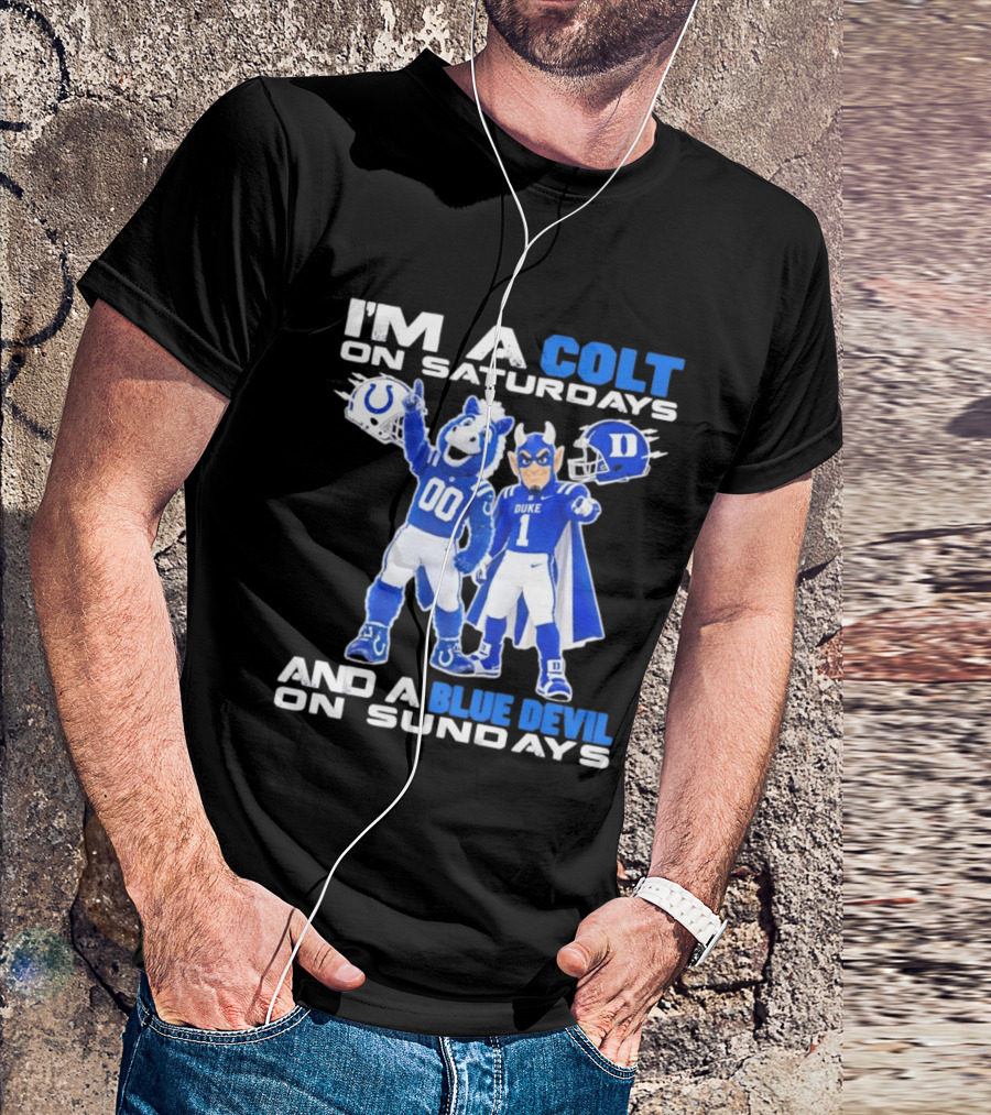 Indianapolis Colts Saturdays Duke Blue Devils Sundays Mascots T-Shirt