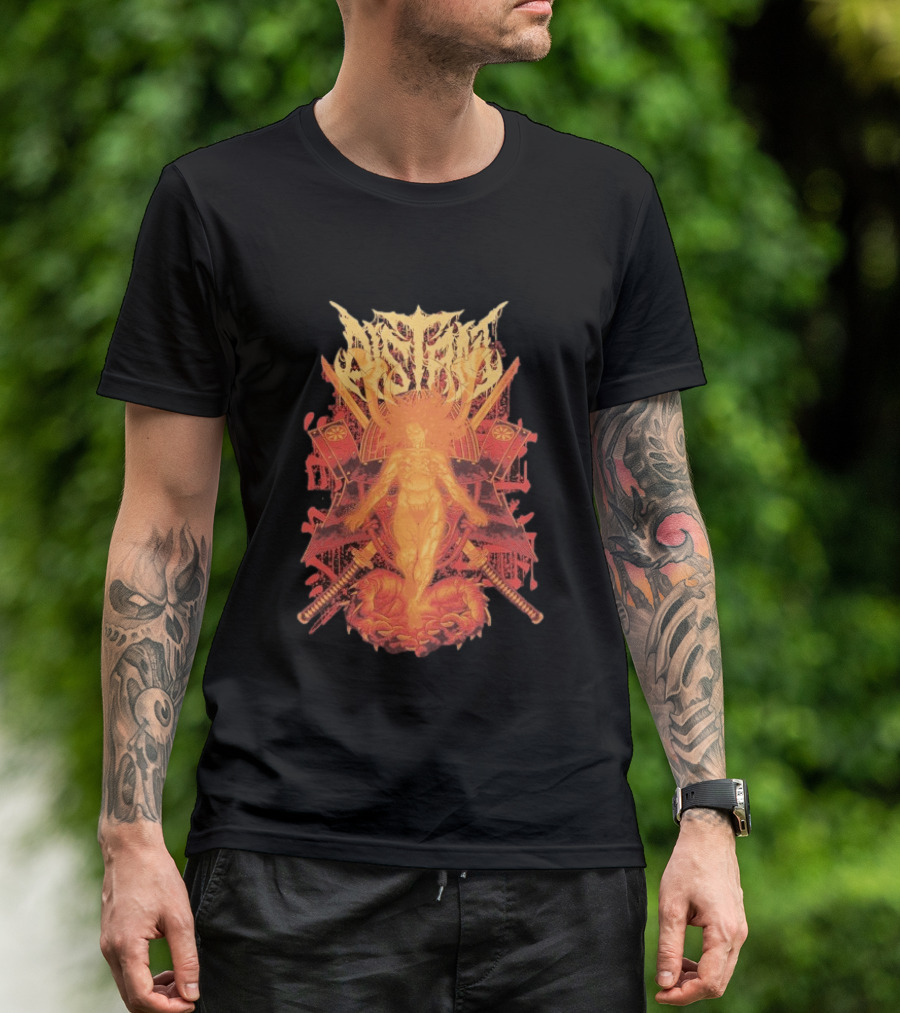 Distant Burning Daath Fiery Angelic Warrior And Swords With Flaming Sun Aesthetic T-Shirt