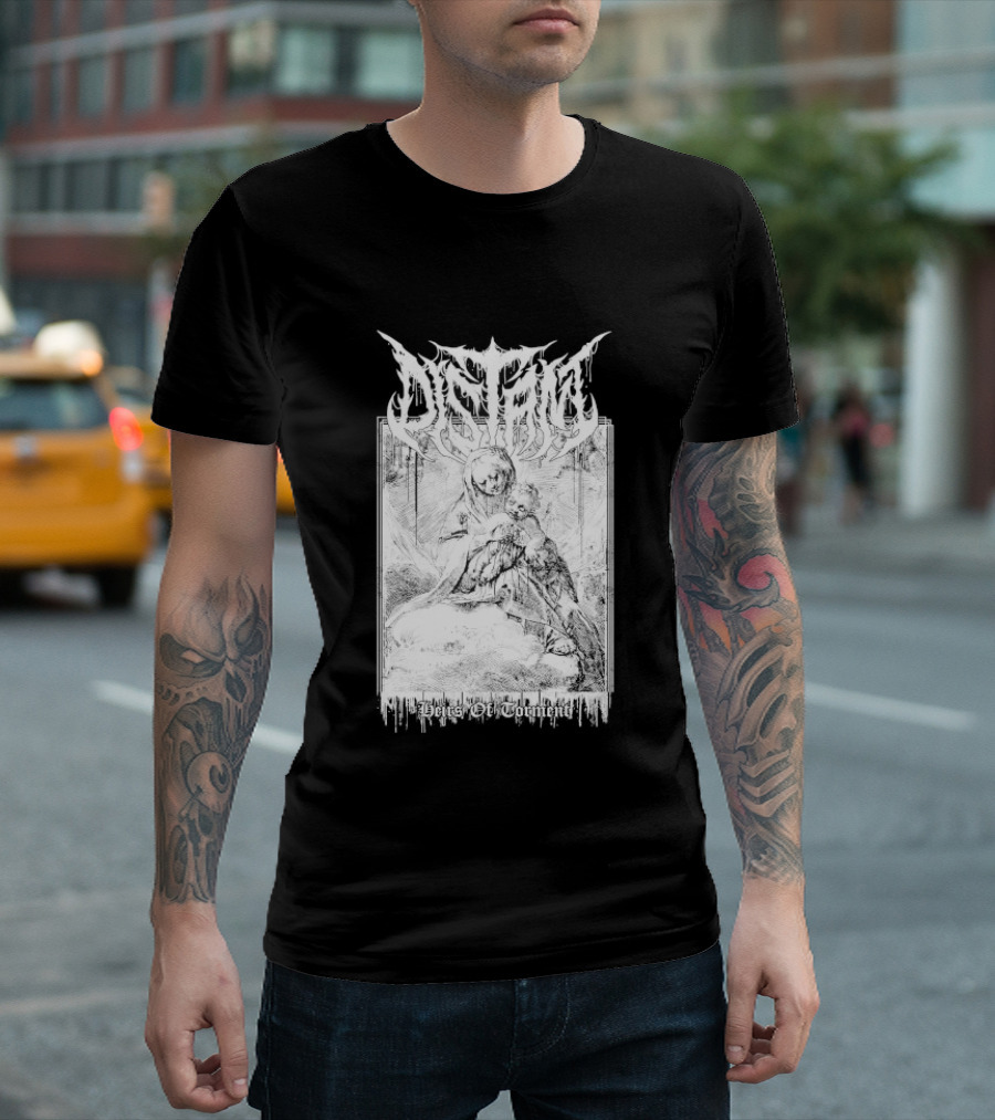 Distant Heirs Of Torment Angelic Figure Holding Sword Fantasy T-Shirt