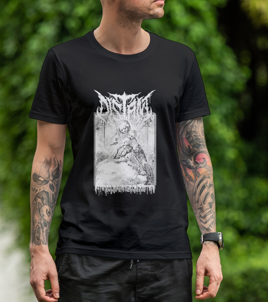 Distant Heirs Of Torment Angelic Figure Holding Sword Fantasy T-Shirt