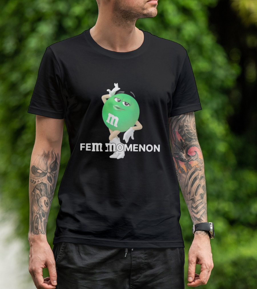 FeMomenon M&M Green Character Feminist Wordplay T-Shirt