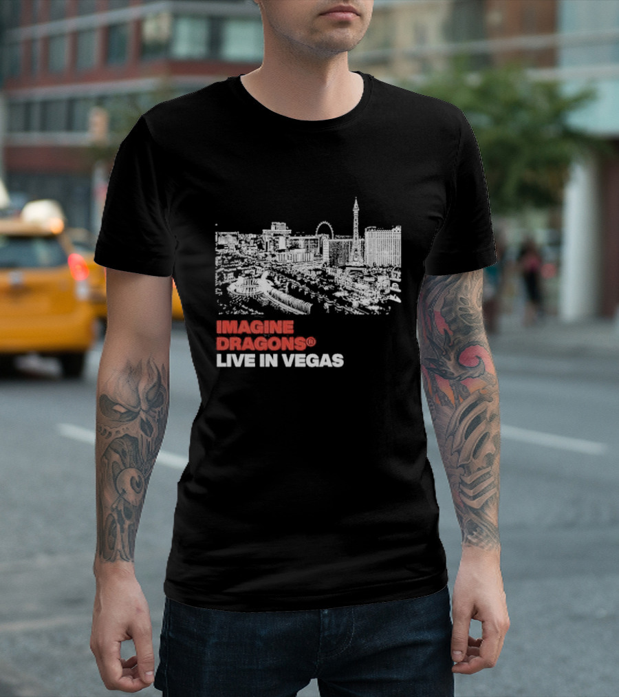 Imagine Dragons Live In Vegas Skyline Concert T-Shirt