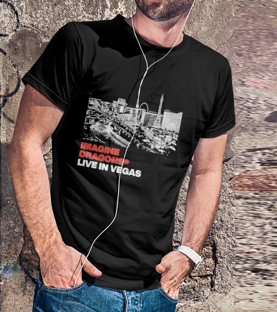 Imagine Dragons Live In Vegas Skyline Concert T-Shirt