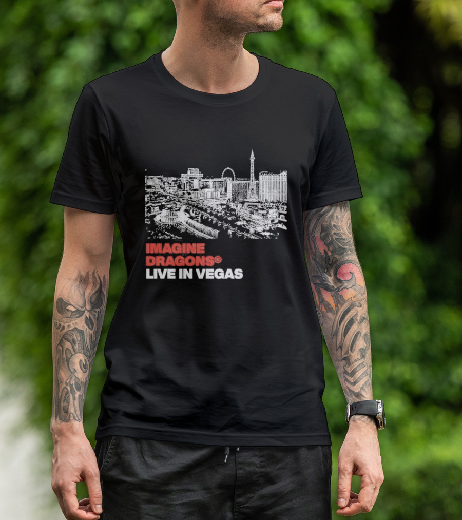 Imagine Dragons Live In Vegas Skyline Concert T-Shirt