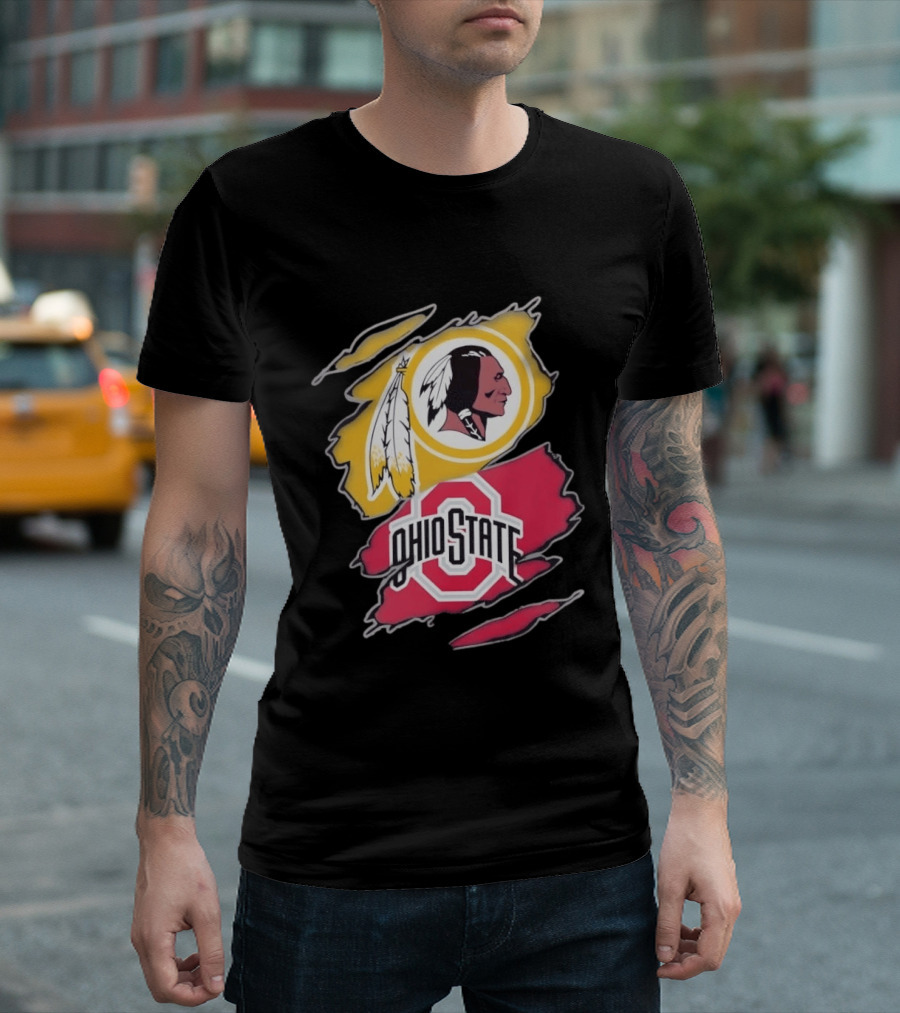 Washington Redskins Ohio State Buckeyes Collage T-Shirt