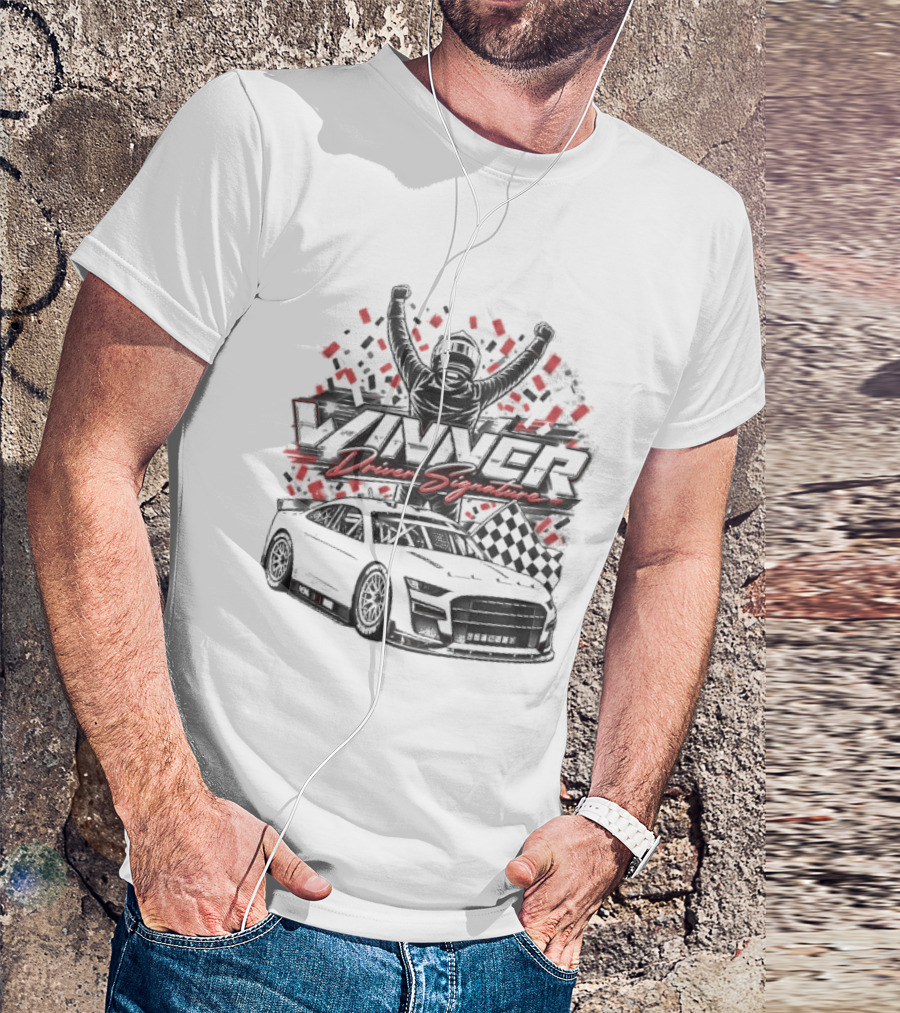 Chase Briscoe South Point 400 Race Winner Driver Signature Victory Car Roses T-Shirt