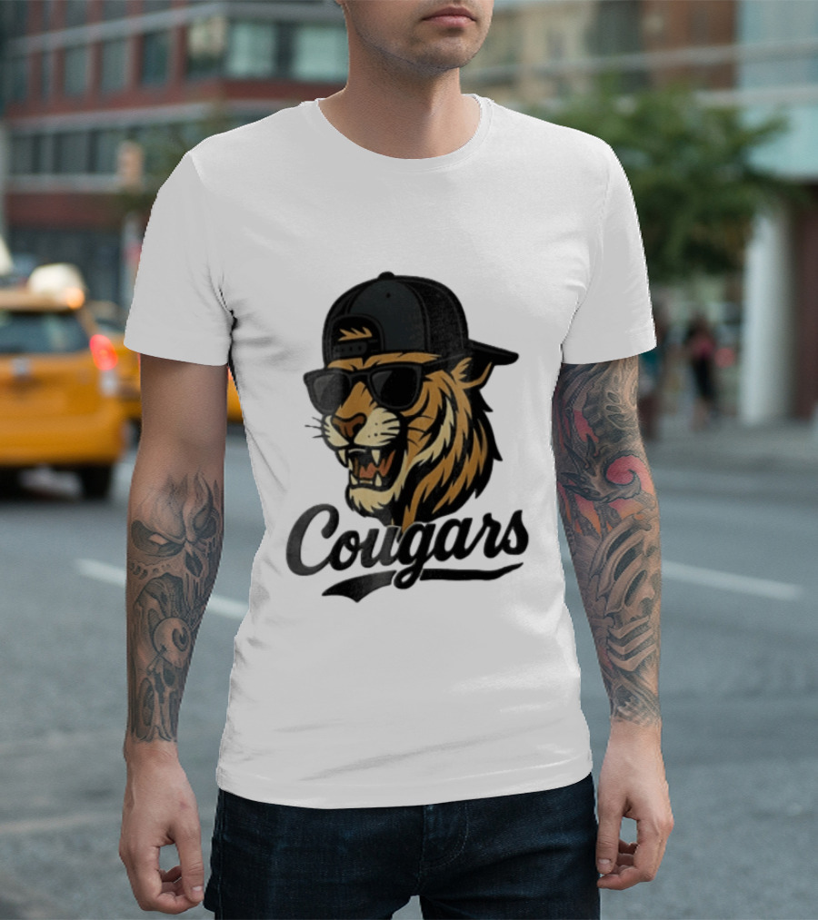 Cougars Tiger Sunglasses Baseball Cap Swagger T-Shirt