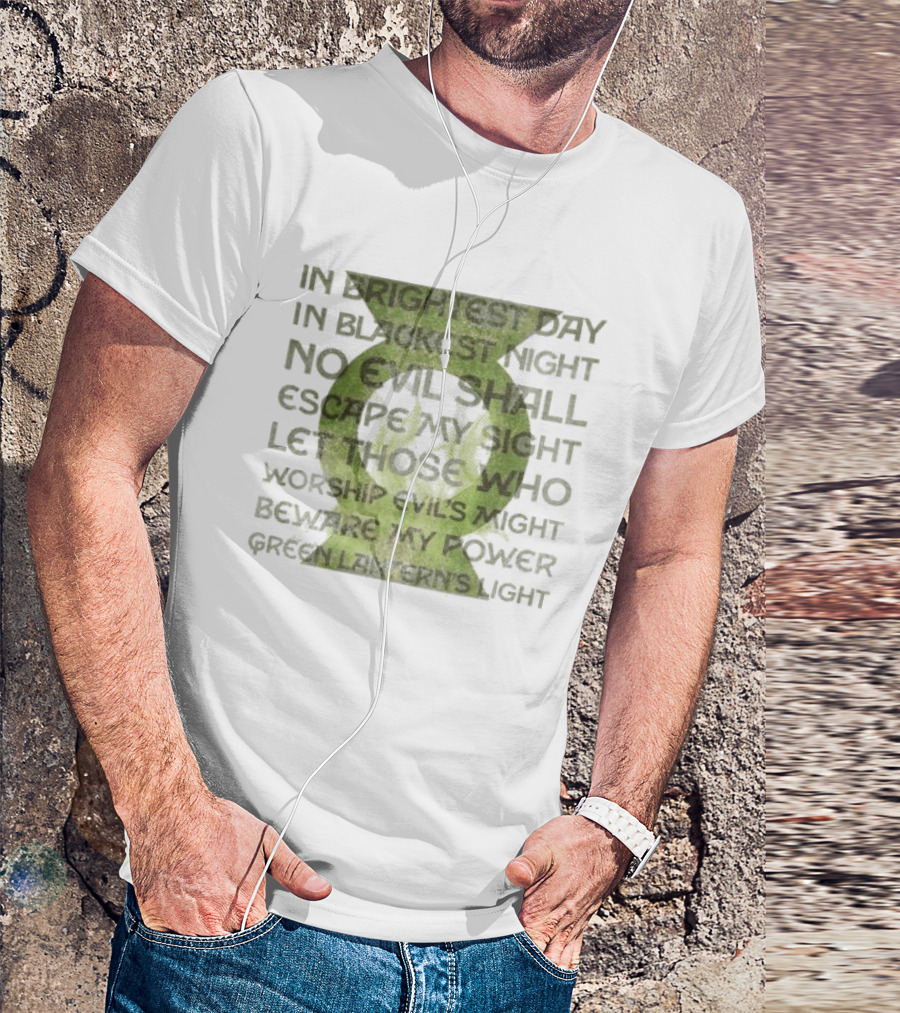 Heroes Villains Store Green Lantern's Oath In Brightest Day In Blackest Night No Evil Shall Escape Green Lantern's Light T-Shirt