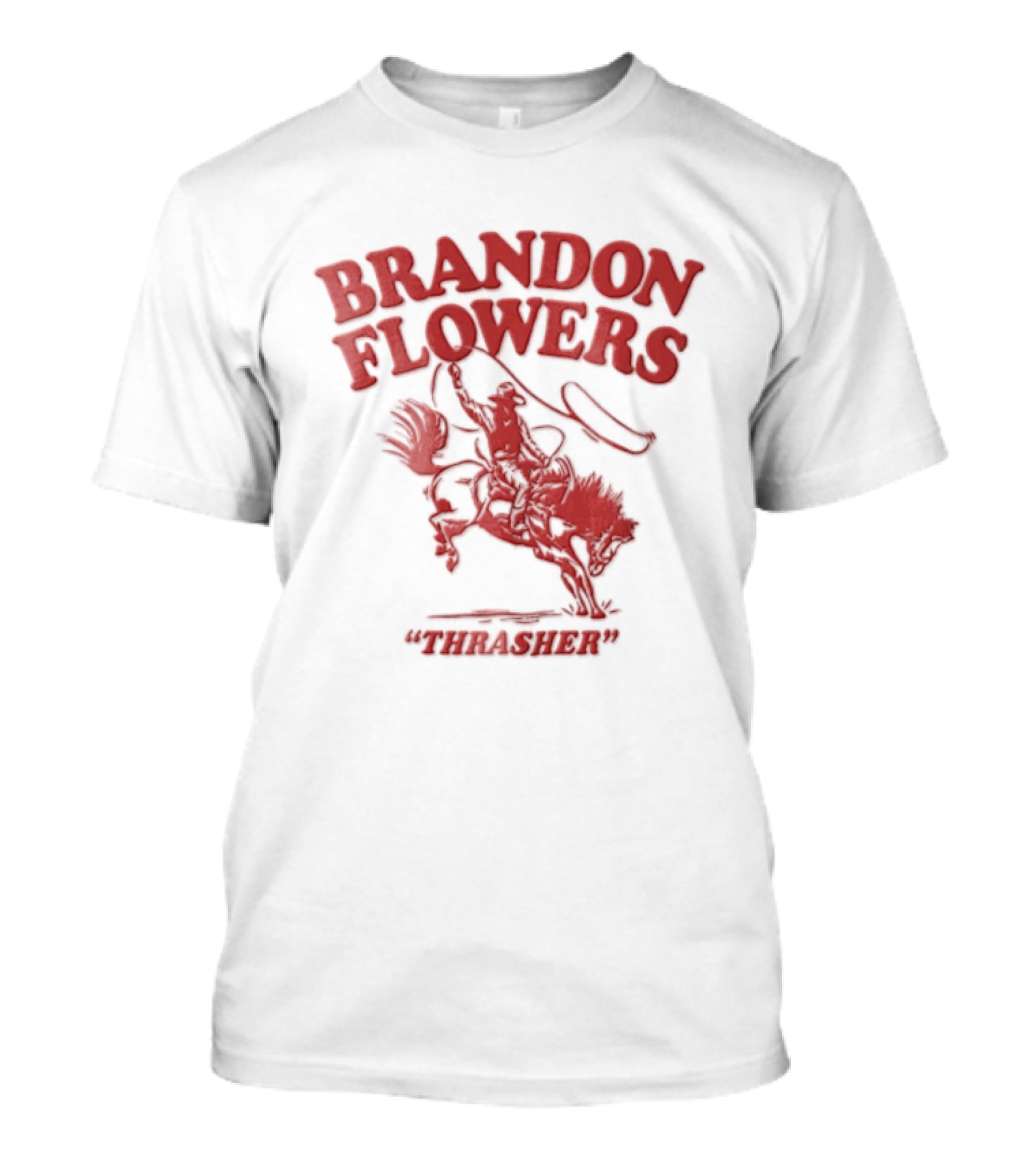 Brandon Flowers Kansas City Chiefs 24 Cowboy Riding Bucking Horse Lasso T-Shirt
