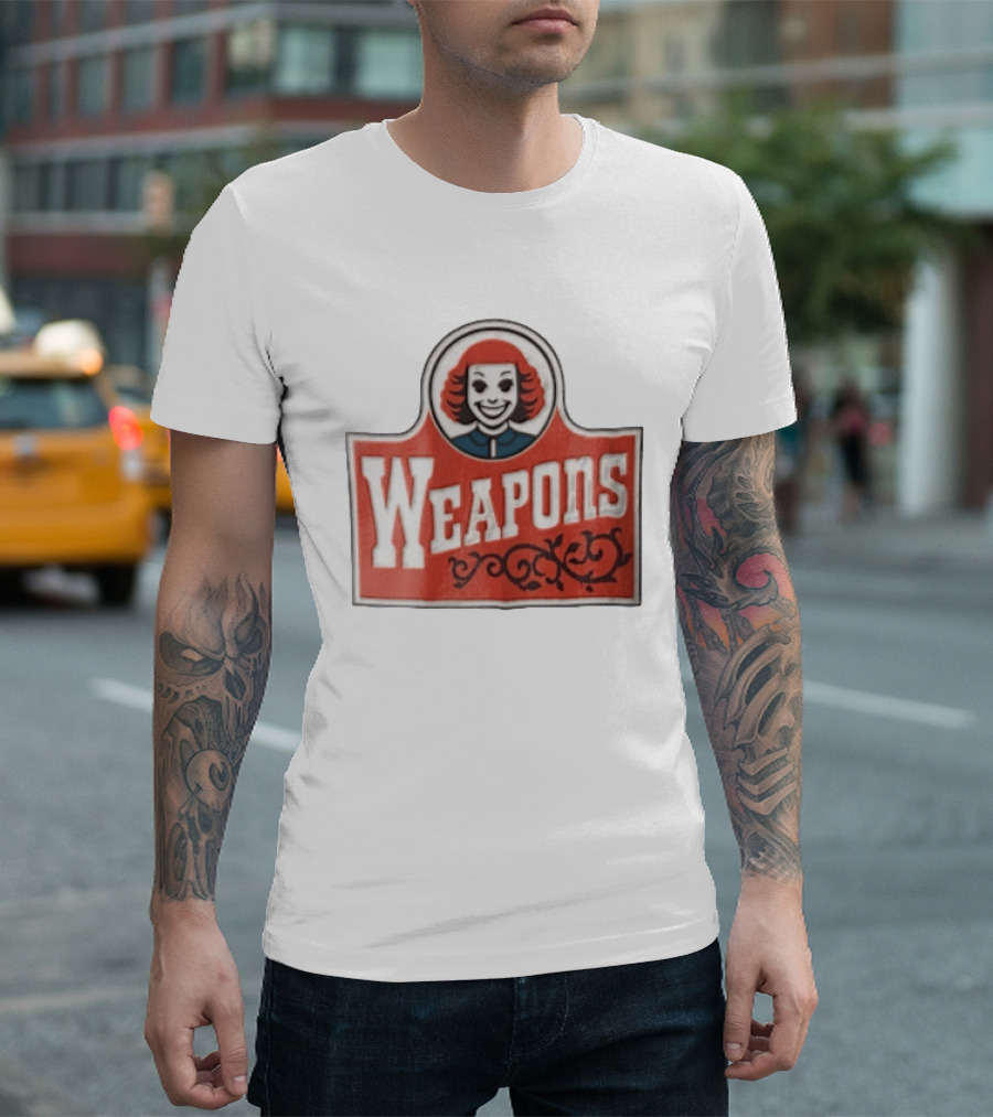 Weapons Little Audrey Face Red Whimsical Playful T-Shirt