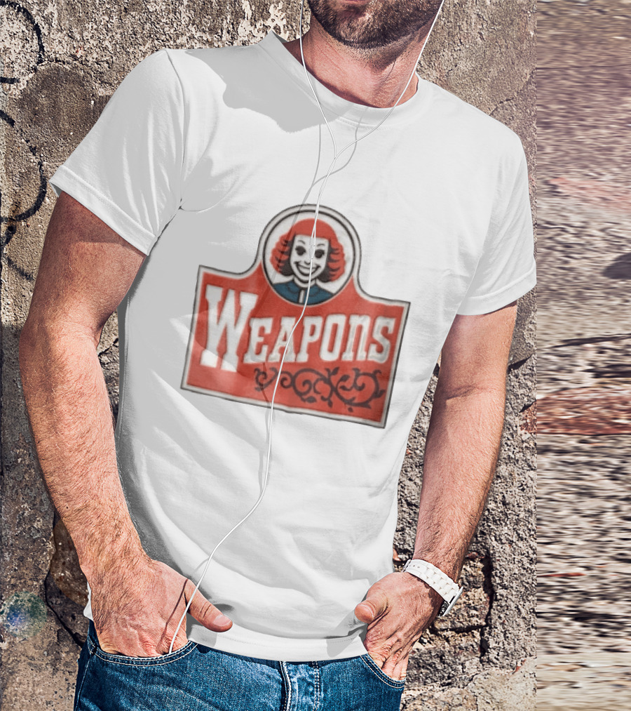 Weapons Little Audrey Face Red Whimsical Playful T-Shirt