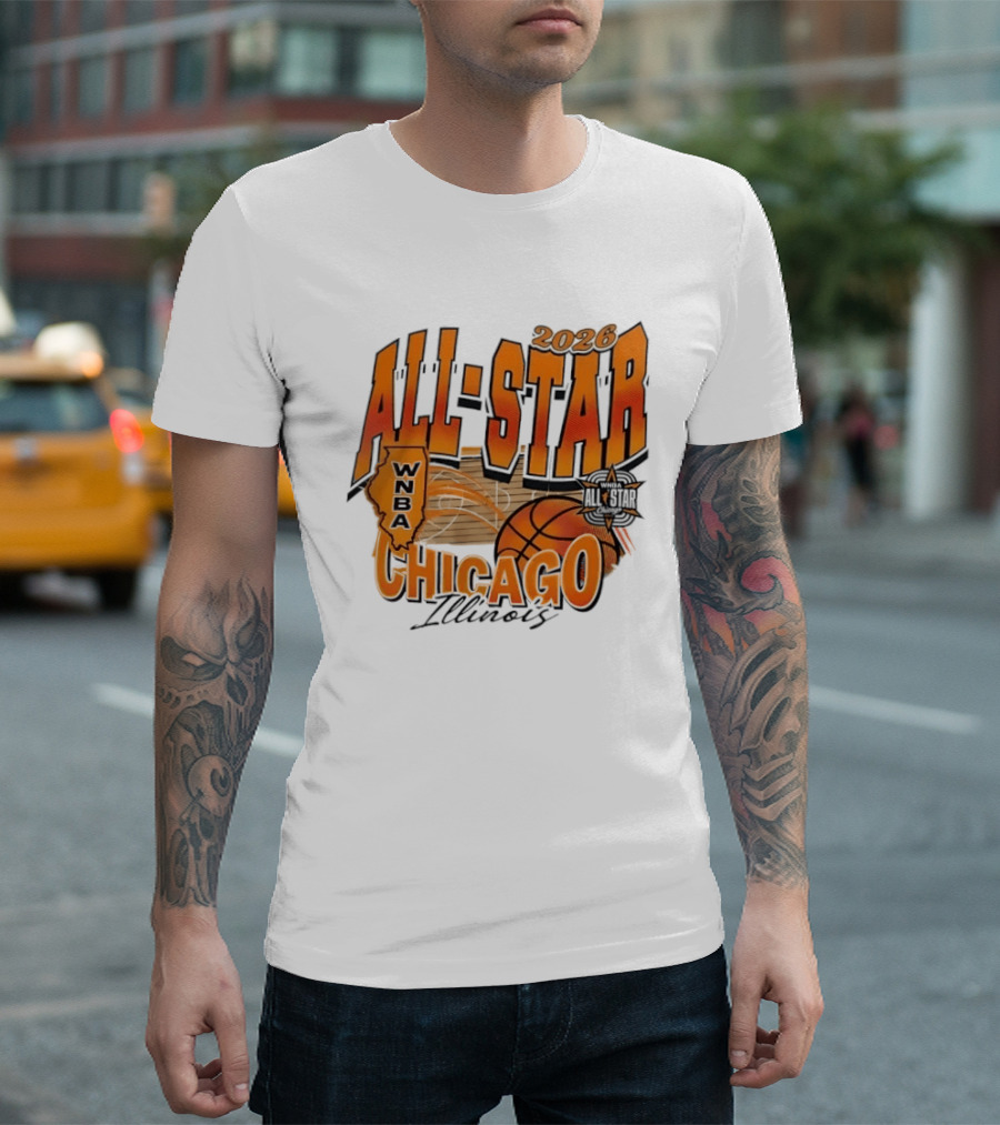 WNBA All Star 2026 Chicago Illinois Basketball Event T-Shirt