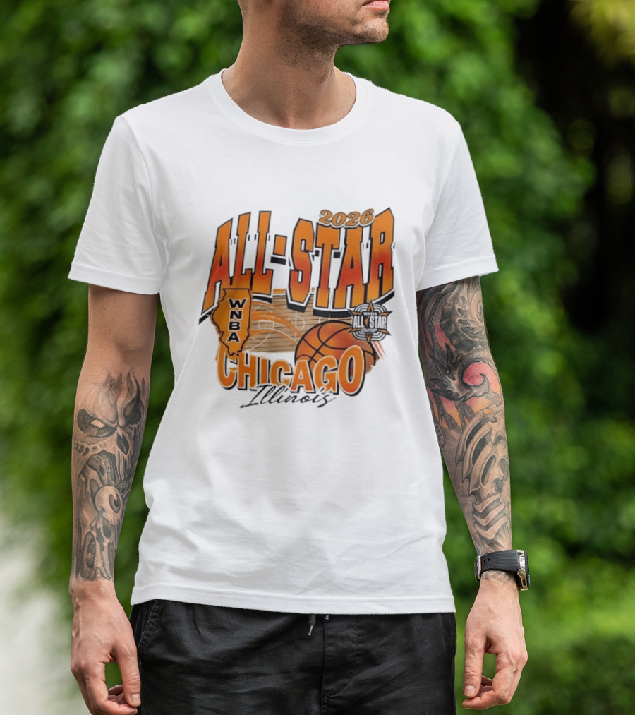 WNBA All Star 2026 Chicago Illinois Basketball Event T-Shirt