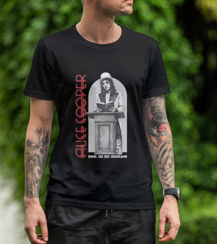 Alice Cooper Devil On My Shoulder Classic Rock Merchandise T-Shirt