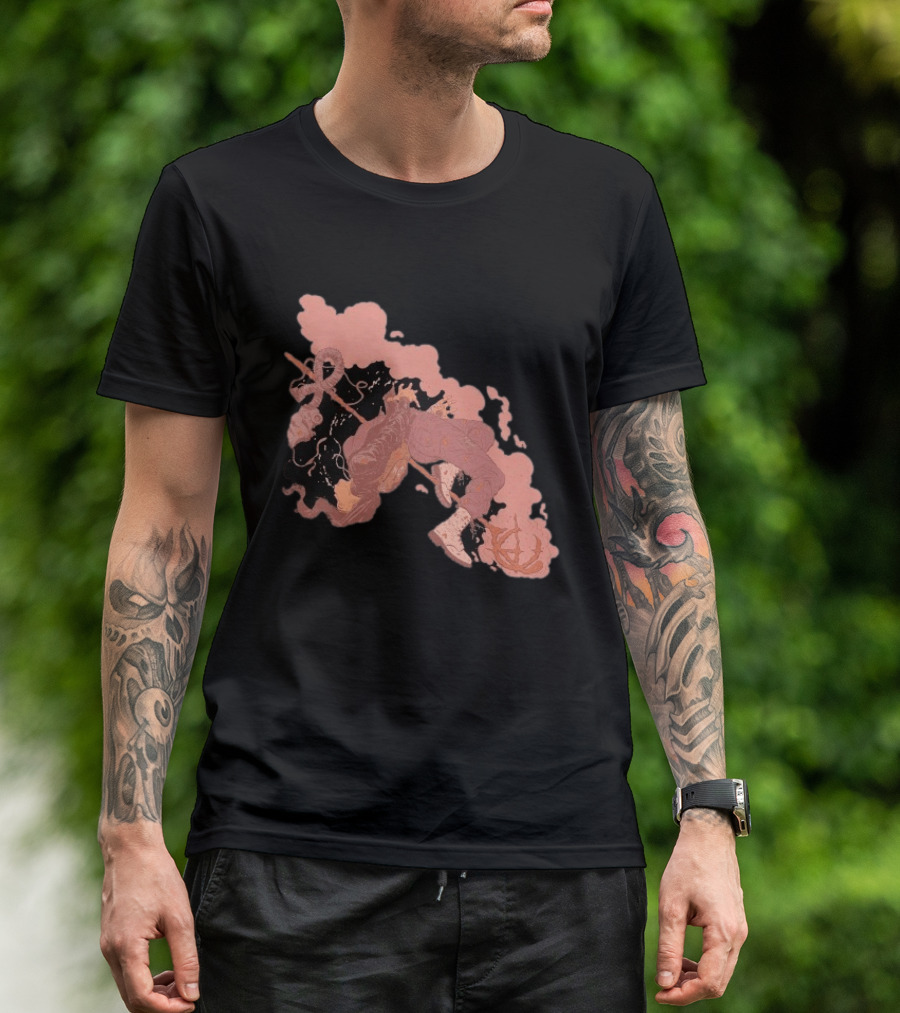 Demon Hunter Exile Warrior Art With Sword And Abstract T-Shirt