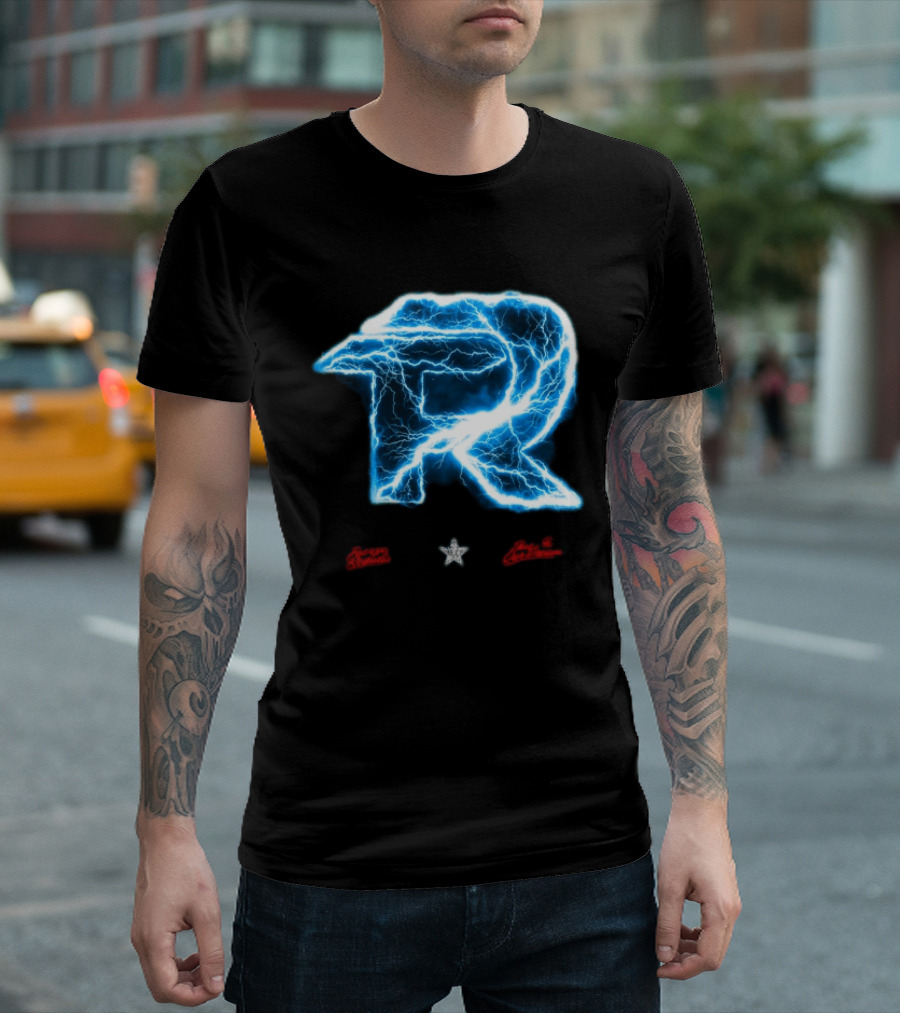 Fuerza Regida Lightning R Blue Electric Energy T-Shirt