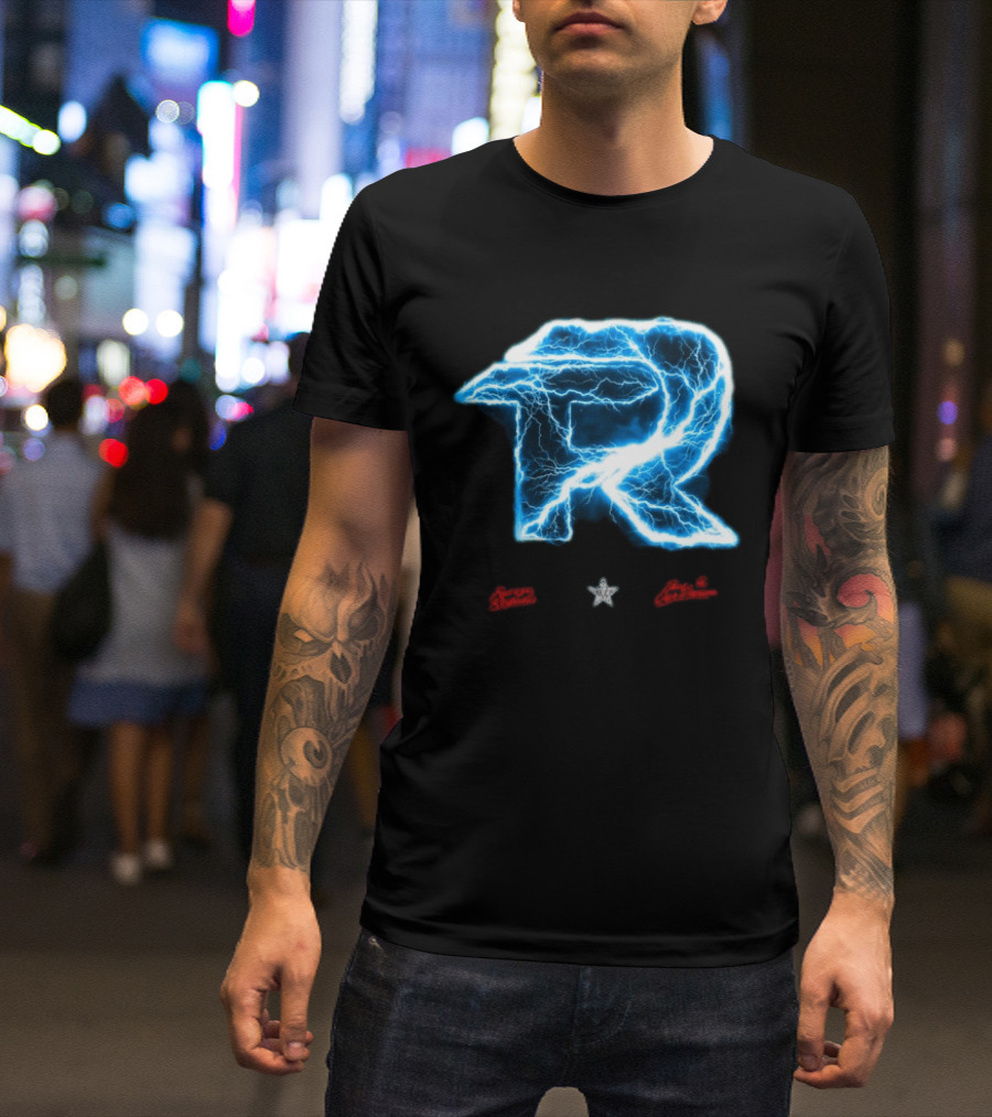 Fuerza Regida Lightning R Blue Electric Energy T-Shirt