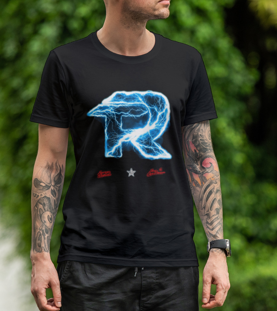 Fuerza Regida Lightning R Blue Electric Energy T-Shirt