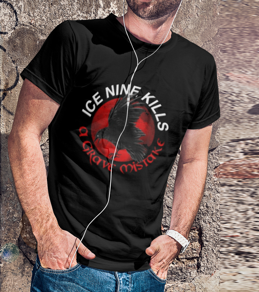 Ice Nine Kills A Grave Mistake Raven Red Circle T-Shirt