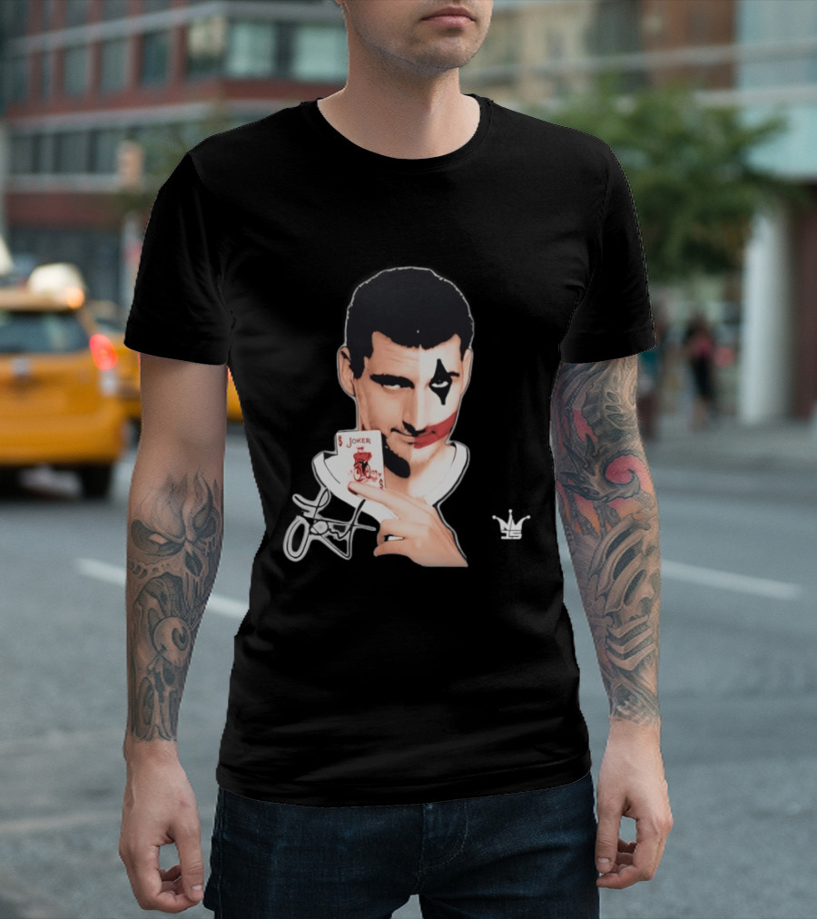 Joker Face Nikola Jokic Playing Card Denver Nuggets T-Shirt
