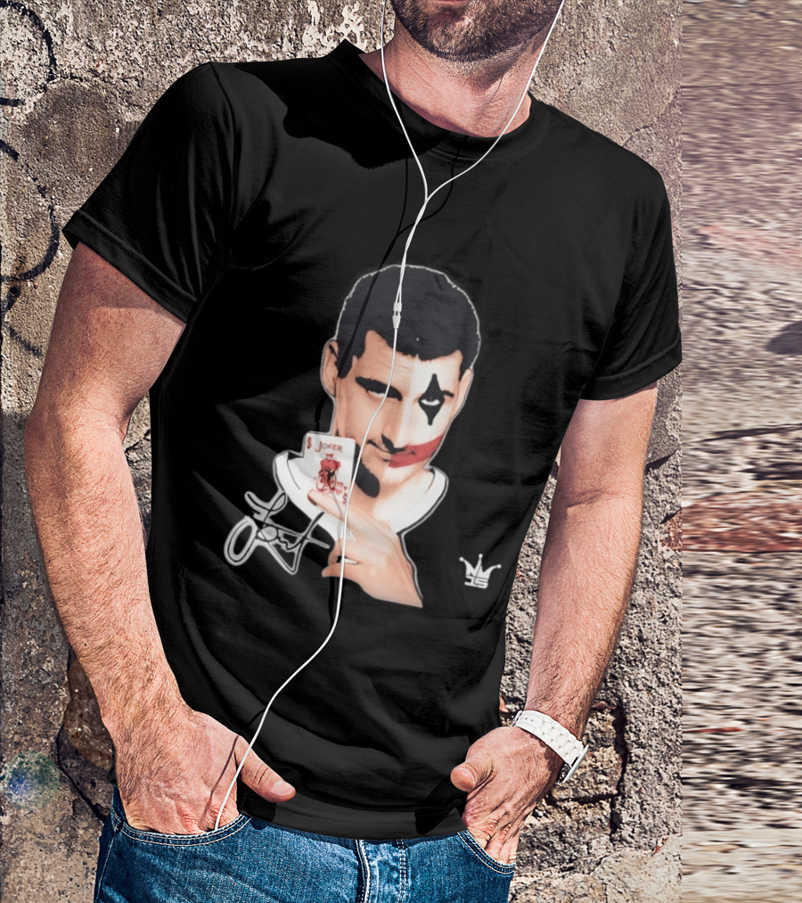Joker Face Nikola Jokic Playing Card Denver Nuggets T-Shirt
